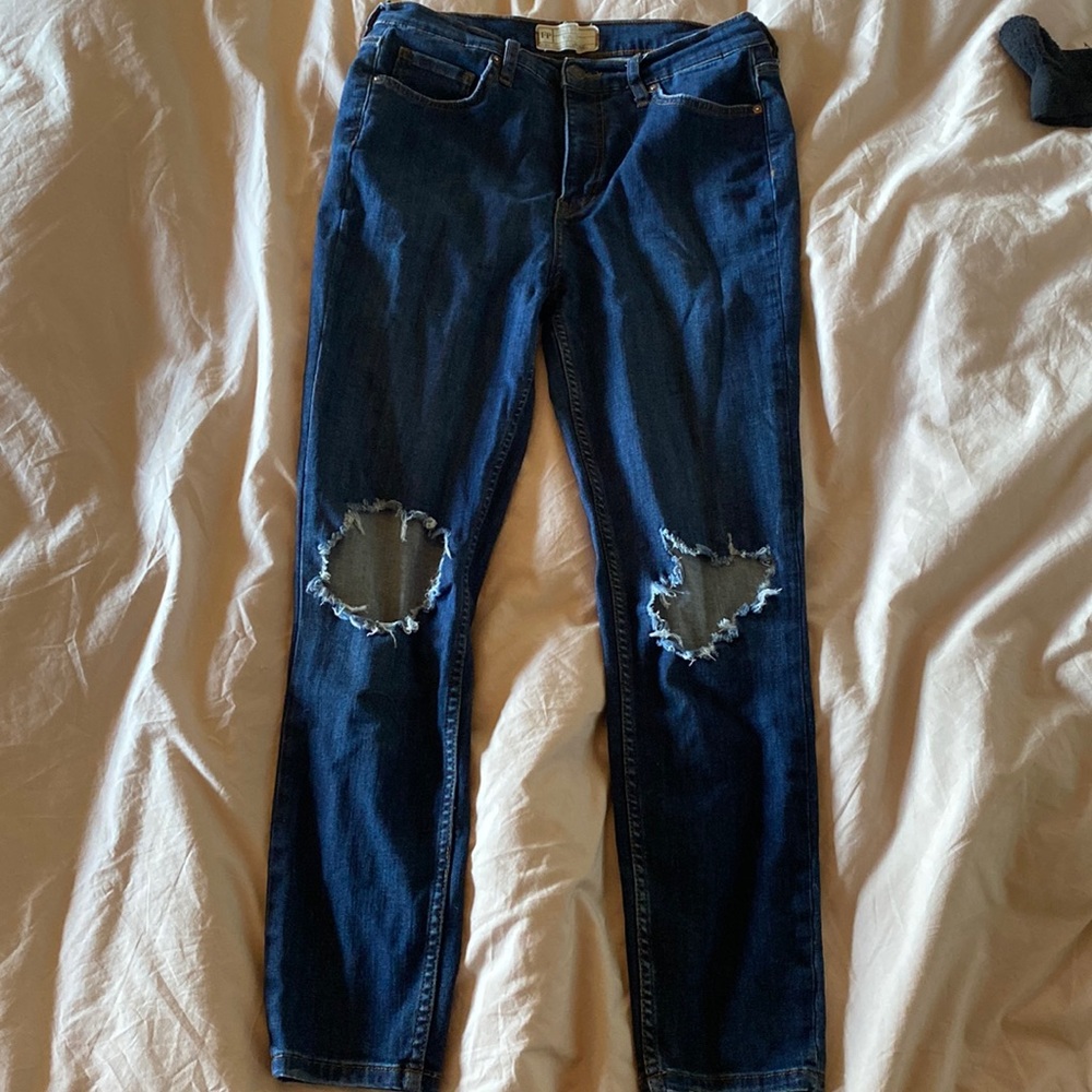Free people high waisted skinny jeans